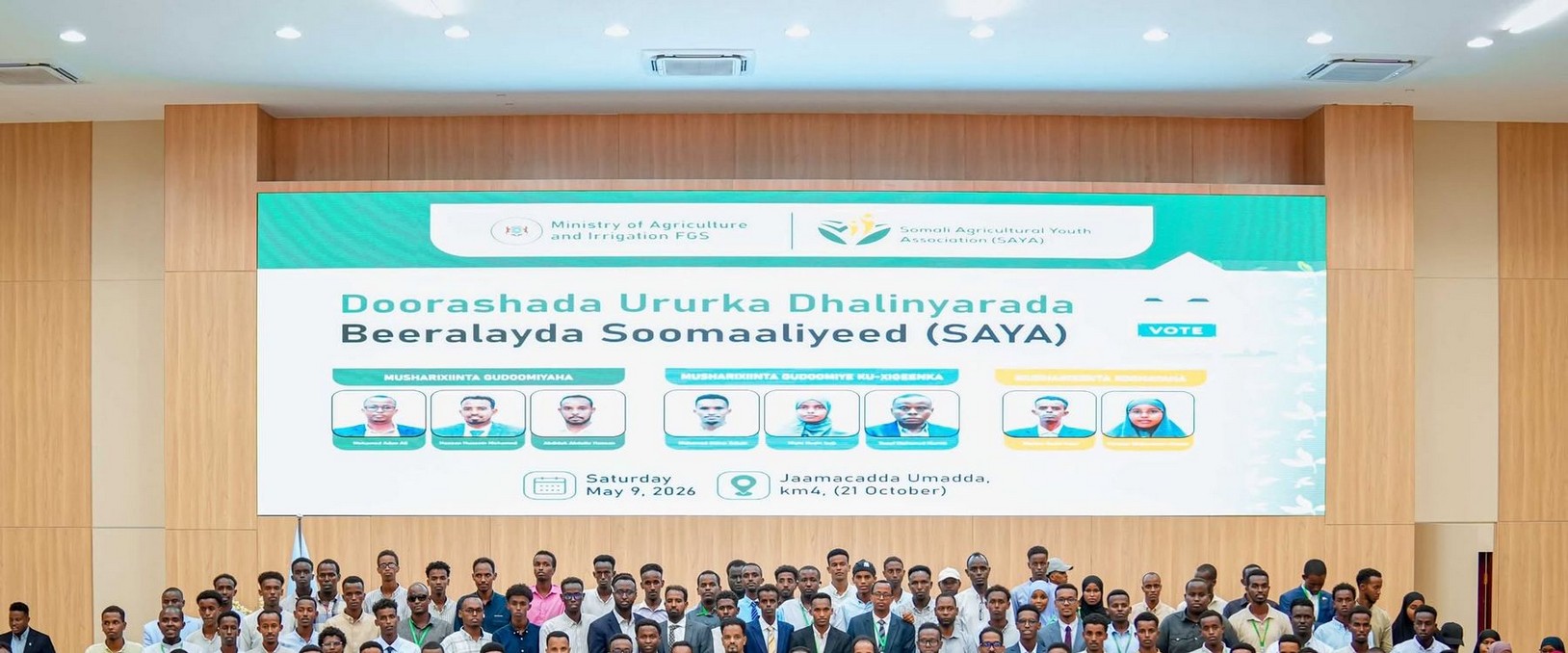 SAYA General Assembly election venue and banner from the August 2026 organizational profile